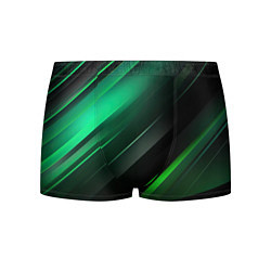 Мужские трусы Black green abstract