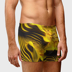 Трусы-боксеры мужские Желтая объемная текстура, цвет: 3D-принт — фото 2