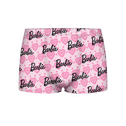 Трусы-боксеры мужские Логотип Барби и розовое кружево, цвет: 3D-принт