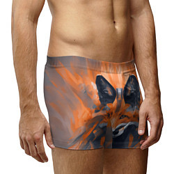 Трусы-боксеры мужские Нарисованная огненная лиса, цвет: 3D-принт — фото 2