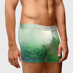 Трусы-боксеры мужские Травяные пиксели, цвет: 3D-принт — фото 2