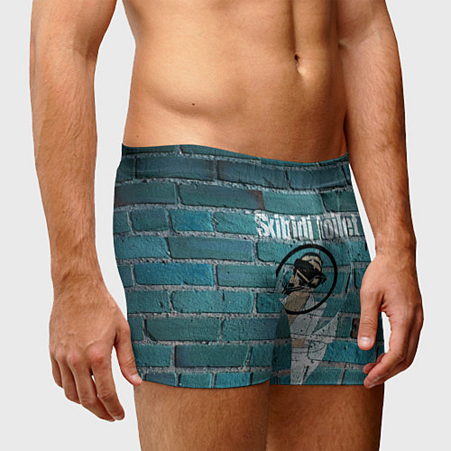 Мужские трусы Skibidi toilet Graffiti / 3D-принт – фото 3