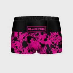 Трусы-боксеры мужские Black pink - emblem - pattern - music, цвет: 3D-принт