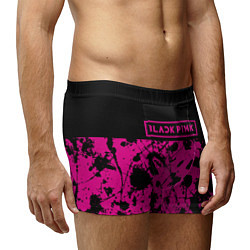 Трусы-боксеры мужские Black pink - emblem - pattern - music, цвет: 3D-принт — фото 2