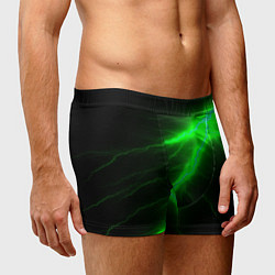 Трусы-боксеры мужские Зеленый разряд молнии, цвет: 3D-принт — фото 2