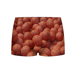 Трусы-боксеры мужские Узор с баскетбольными мячами, цвет: 3D-принт