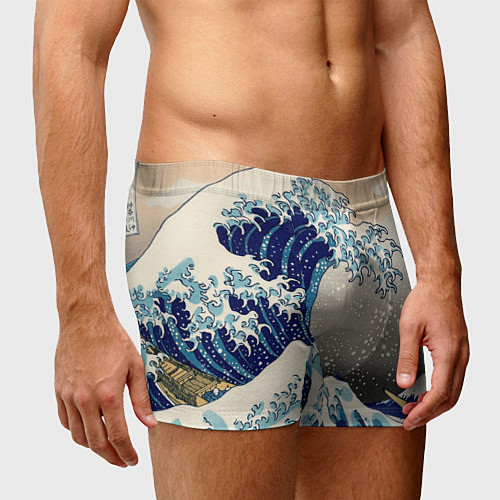 Мужские трусы Великая волна от Канагава / 3D-принт – фото 3