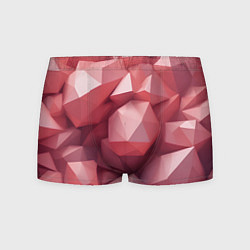 Трусы-боксеры мужские Розовые полигоны, цвет: 3D-принт