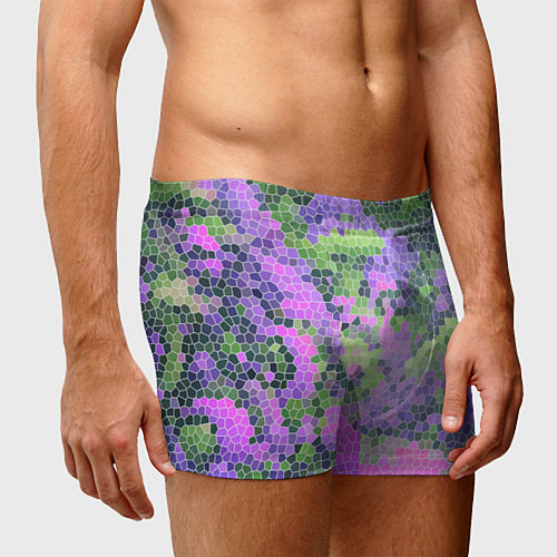 Мужские трусы Разноцветный витраж / 3D-принт – фото 3