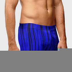 Трусы-боксеры мужские Абстрактные полосы ультрамарин, цвет: 3D-принт — фото 2