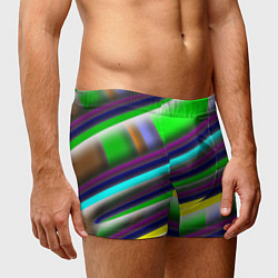 Трусы-боксеры мужские Размытые абстрактные полосы, цвет: 3D-принт — фото 2