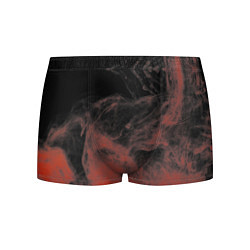 Трусы-боксеры мужские Красный дым на чёрном, цвет: 3D-принт