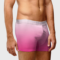 Трусы-боксеры мужские Бело-розовый градиент, цвет: 3D-принт — фото 2