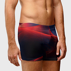 Трусы-боксеры мужские Темная красная и синяя абстракция, цвет: 3D-принт — фото 2