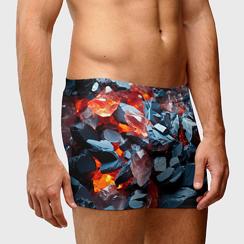 Мужские трусы Янтарные камни асбтракция / 3D-принт – фото 3