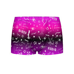 Трусы-боксеры мужские Тату Лил Пипа на фиолетовом, цвет: 3D-принт