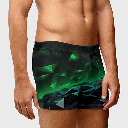 Мужские трусы Гармония зеленого хаоса / 3D-принт – фото 3