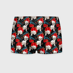 Мужские трусы Skull in roses