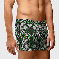 Трусы-боксеры мужские Зелёная кибернетическая броня, цвет: 3D-принт — фото 2