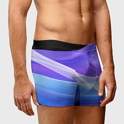 Трусы-боксеры мужские Фиолетовая и голубая абстракция, цвет: 3D-принт — фото 2