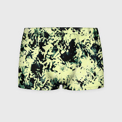 Трусы-боксеры мужские Абстракция чёрный и бледно-зелёный, цвет: 3D-принт