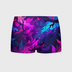 Трусы-боксеры мужские Фиолетовые яркие лепестки, цвет: 3D-принт