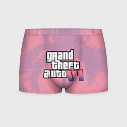 Трусы-боксеры мужские GTA 6 pink, цвет: 3D-принт