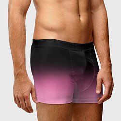 Трусы-боксеры мужские Черно-розовый градиент, цвет: 3D-принт — фото 2
