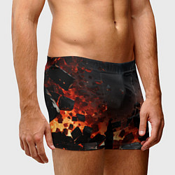 Трусы-боксеры мужские Взрыв плит и огонь, цвет: 3D-принт — фото 2