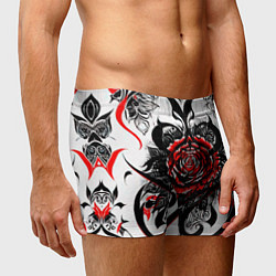 Трусы-боксеры мужские Узоры и роза, цвет: 3D-принт — фото 2