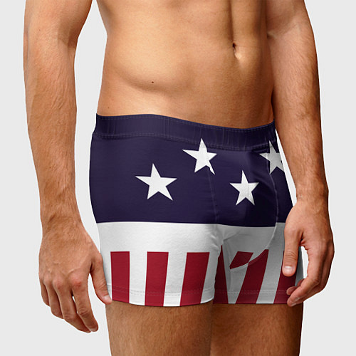 Мужские трусы Флаг Америки / 3D-принт – фото 3