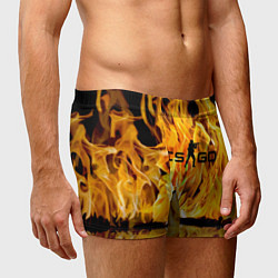 Трусы-боксеры мужские Counter Strike go - flame, цвет: 3D-принт — фото 2