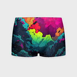 Мужские трусы Кислотная яркая абстракция