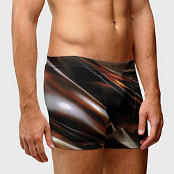 Трусы-боксеры мужские Изогнутая шоколадная абстракция, цвет: 3D-принт — фото 2