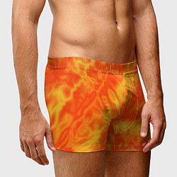 Трусы-боксеры мужские Солнечный огонь абстракция, цвет: 3D-принт — фото 2