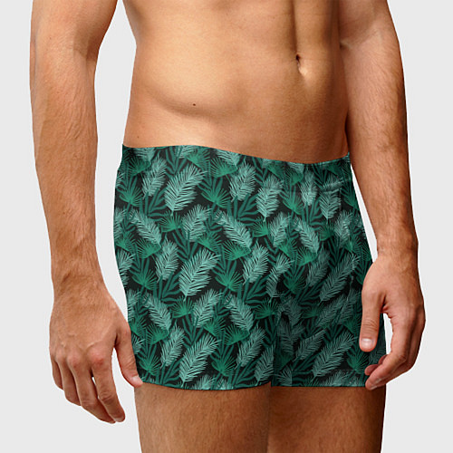 Мужские трусы Паттерн тропические листья / 3D-принт – фото 3