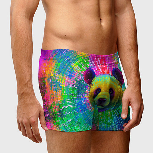 Мужские трусы Цветная панда / 3D-принт – фото 3