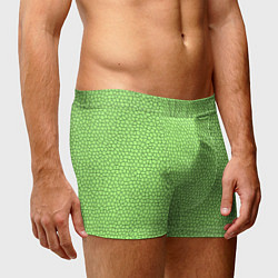 Трусы-боксеры мужские Светло-зелёный мозаика, цвет: 3D-принт — фото 2