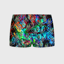 Трусы-боксеры мужские Слоники в орнаменте, цвет: 3D-принт