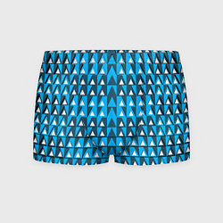 Трусы-боксеры мужские Узор из треугольников синий, цвет: 3D-принт