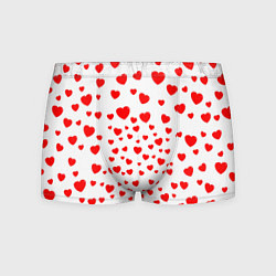 Трусы-боксеры мужские Любовь паттерн сердца, цвет: 3D-принт