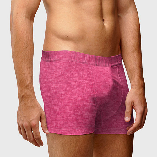 Мужские трусы Текстура однотонный розовый Барби / 3D-принт – фото 3