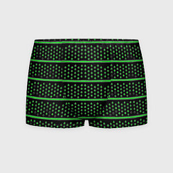 Трусы-боксеры мужские Зелёные круги и полосы, цвет: 3D-принт