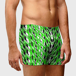 Трусы-боксеры мужские Зелёная техно броня, цвет: 3D-принт — фото 2
