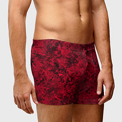 Трусы-боксеры мужские Абстрактная текстура тёмно-красный, цвет: 3D-принт — фото 2