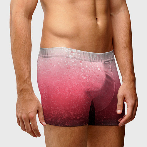 Мужские трусы Градиент розово-чёрный брызги / 3D-принт – фото 3