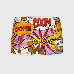 Трусы-боксеры мужские Oops-boom: комикс бум, цвет: 3D-принт