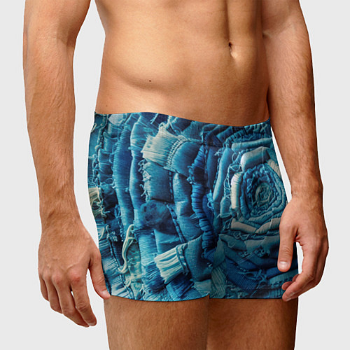 Мужские трусы Джинсовая роза - нейросеть / 3D-принт – фото 3