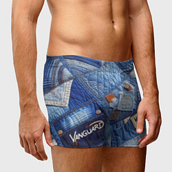 Трусы-боксеры мужские Vanguard jeans patchwork - ai art, цвет: 3D-принт — фото 2