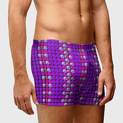 Трусы-боксеры мужские Фиолетовые плитки, цвет: 3D-принт — фото 2